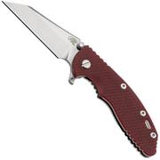 Rick Hinderer XM-18 3.5" S45VN Wharncliffe Fatty Tri-Way, Working Finish, Red G10, zakmes