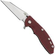 Rick Hinderer XM-18 3.5" S45VN Wharncliffe Fatty Tri-Way, Stonewashed, Red G10, Taschenmesser