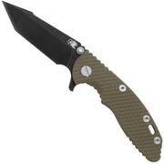 Rick Hinderer XM-18 3.0" Harpoon Tanto, Tri-Way, Blackwash S45VN, OD Green G10, Taschenmesser