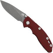 Rick Hinderer XM18 3.0” Slicer Non-Flipper CPM 20CV Red G10 pocket knife