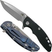 Rick Hinderer XM-18 3” Spanto Gen 4 CPM 20CV Black G10, Battle Blue, navaja