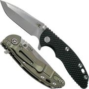 Rick Hinderer XM-18 3” Spanto Gen 4 CPM 20CV Black G10, Battle Green, pocket knife