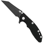 Rick Hinderer XM-18 3" Wharncliffe 20CV Battle Black DLC, Black G10, navaja