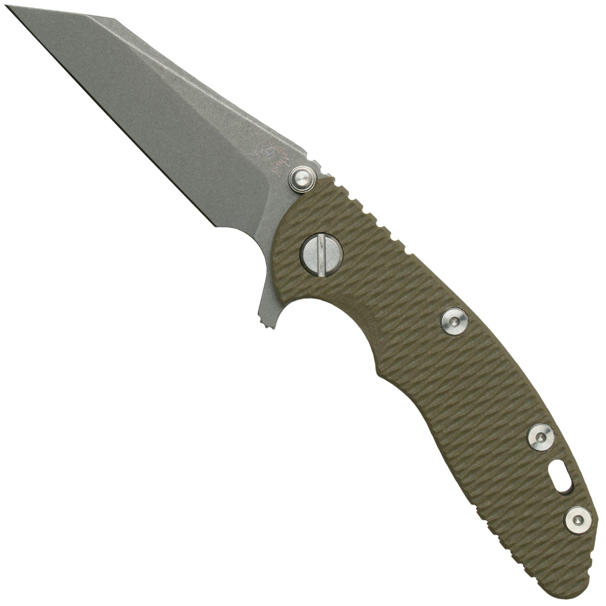 Nóż składany Rick Hinderer XM-18 3" Wharncliffe 20CV Acid Stonewash, Battle Bronze, OD Green G10
