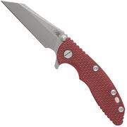 Rick Hinderer XM-18 3" Wharncliffe 20CV Acid Stonewash, Working Finish Red G10, pocket knife