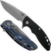 Rick Hinderer XM-18 3.5" Spanto 20CV, Battle Blue, black G10 zakmes