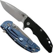 Rick Hinderer XM-18 3.5 Spanto 20CV, Blue Stonewash, Black G10 navaja"