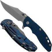 Rick Hinderer XM-18 3.5 Bowie 20CV Battle Blue, Blue-Black G10 pocket knife
