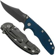 Rick Hinderer XM-18 3.5 Bowie 20CV Battle Black, Blue-Black G10 pocket knife