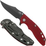 Rick Hinderer XM-18 3.5 Bowie 20CV Battle Black, Red G10 pocket knife