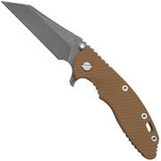 Rick Hinderer XM-18 3.5" Wharncliffe Fatty S45VN, Working Finish Coyote G10, couteau de poche