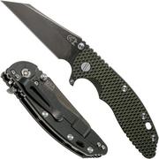 Rick Hinderer XM-18 3.5" Wharncliffe Fatty 20CV, black/OD-green G10 pocket knife