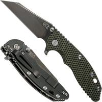 Image for Rick Hinderer XM-18 3.5" Wharncliffe Fatty 20CV, black/OD-green G10 pocket knife