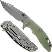 Rick Hinderer XM-18 3.5" Harpoon Spanto S35VN, Translucent Green G10 coltello da tasca