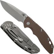 Rick Hinderer XM-18 3,5" Non-Flipper Spearpoint Working Finish, Flat Dark Earth G10