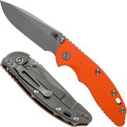 Rick Hinderer XM18 3,5” Non-Flipper Spearpoint Working Finish, Orange G10