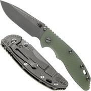 Rick Hinderer XM-18 3,5" Non-Flipper Spearpoint Working Finish, Translucent Green G10