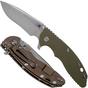 Image for Rick Hinderer XM18 3.5” Recurve, CPM 20 CV, Stonewash, Bronze, OD Green G10, pocket knife
