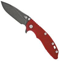 Afbeelding voor Rick Hinderer XM18 3,5” Slicer CPM 20CV Battle Black DLC, Red G10, zakmes