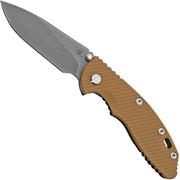 Rick Hinderer XM-18 3.5" Slicer Non-Flipper S45VN Battle Bronze Coyote G10, navalha