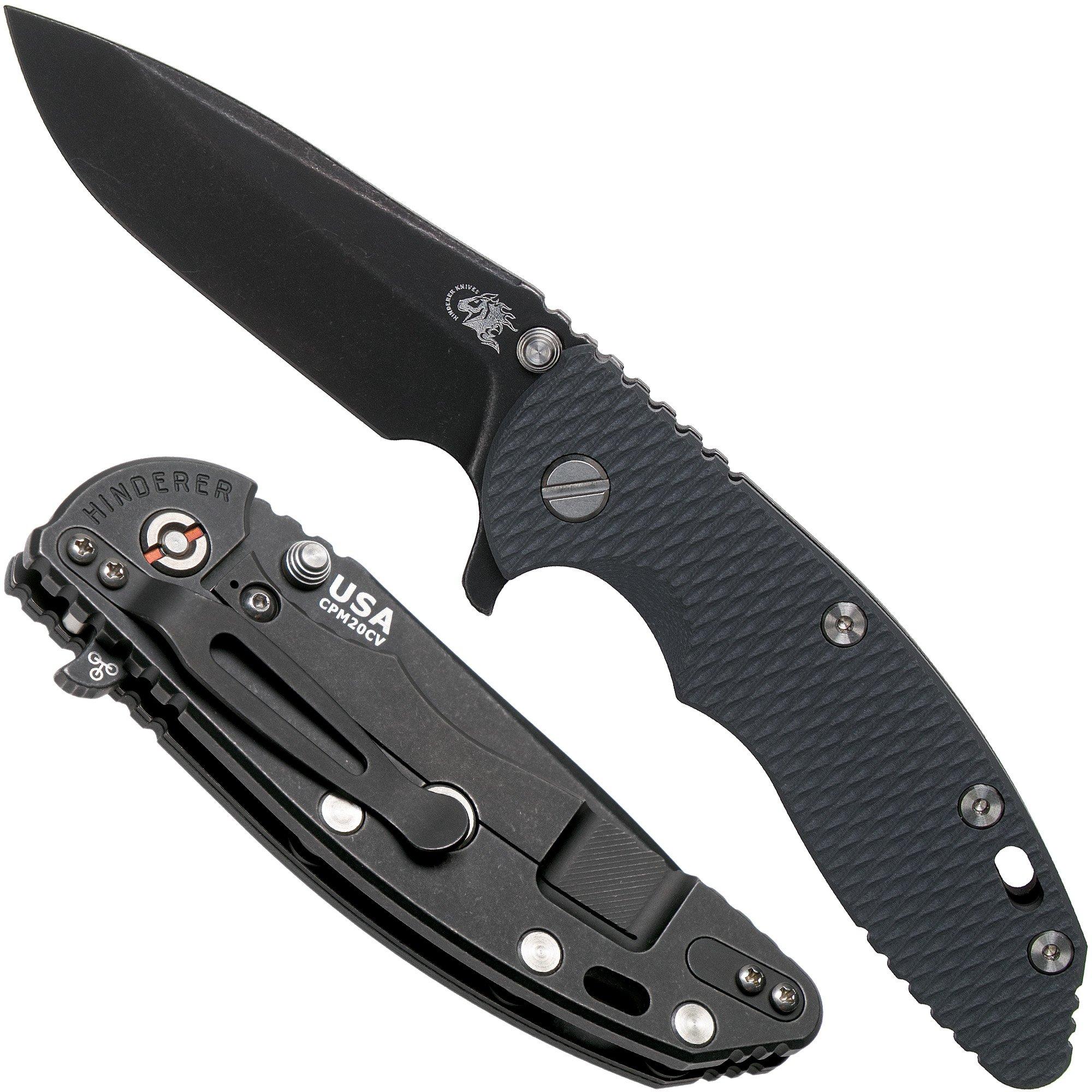 Nóż składany Rick Hinderer XM-18 3,5" Spearpoint CPM 20CV Battle Black, Grey G10