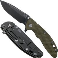 Afbeelding voor Rick Hinderer XM18 3,5” Spearpoint CPM 20CV Blackwash, Battle Black, OD-Green G10, zakmes
