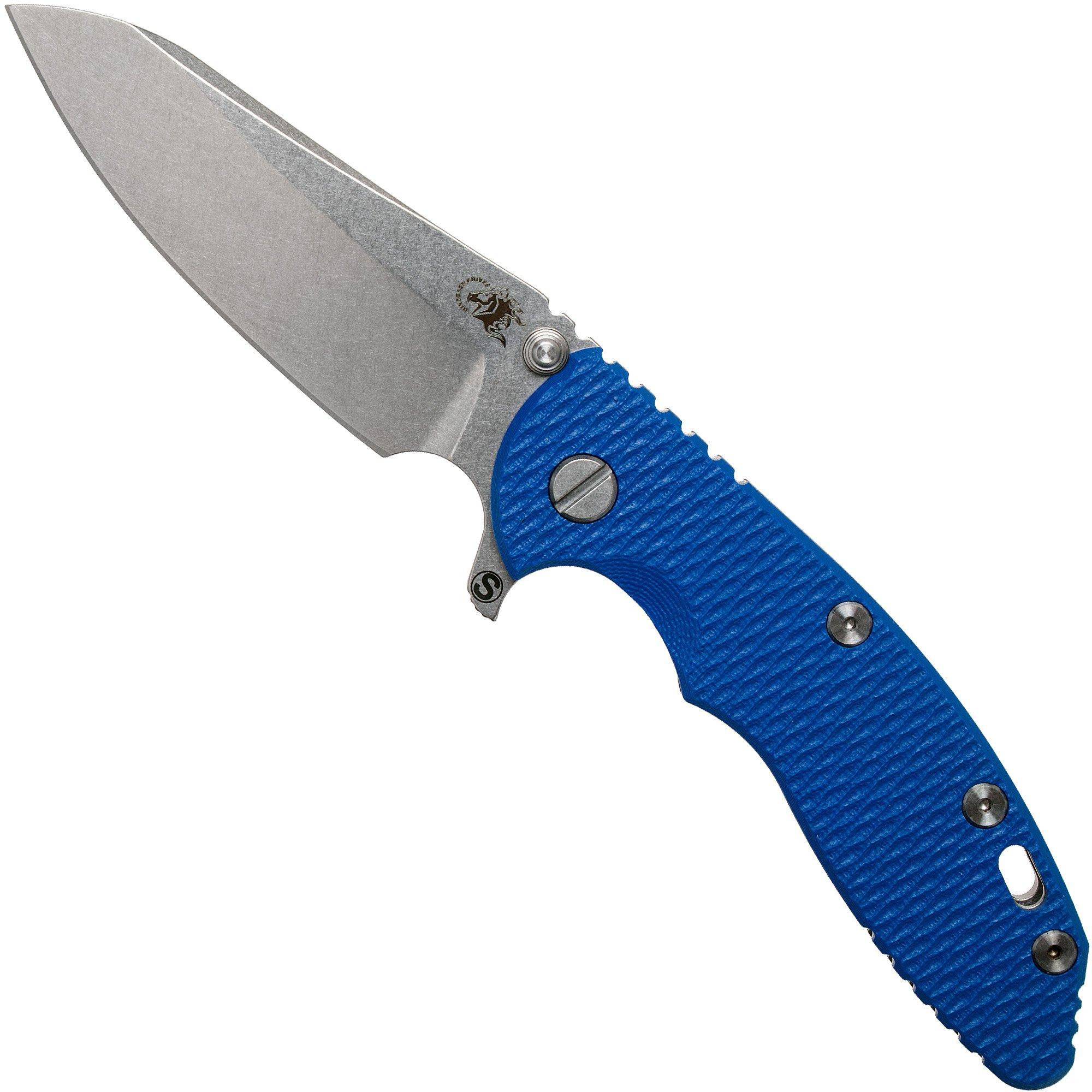 Nóż składany Rick Hinderer XM-18 3.5" Skinny Sheepsfoot 20CV, Blue G10