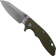 Rick Hinderer XM18 3.5" Skinny Sheepsfoot 20CV, OD Green G10 Taschenmesser