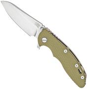 Rick Hinderer XM18 3.5" Skinny Sheepsfoot 20CV, Translucent Green G10 pocket knife