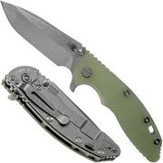 Rick Hinderer XM-18 3.5" Spanto S45VN, Translucent Green G10, CPM S45VN navaja