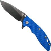 Rick Hinderer XM18 3,5” Skinny Slicer Black DLC, blaues G10