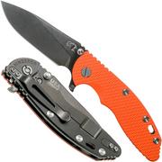 Rick Hinderer XM-18 3,5" Skinny Slicer Black DLC, Orange G10