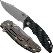 Rick Hinderer XM-18 3.5" Skinny Harpoon Spanto Battle Bronze, Black G10 couteau de poche