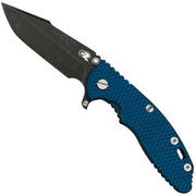 Rick Hinderer XM-18 3.5” Skinny Harpoon Spanto, Battle Black, Blue Black G10, couteau de poche