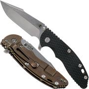 Rick Hinderer XM-18 3.5" Skinny Harpoon Spanto Stonewash Bronze, schwarzes G10 Taschenmesser