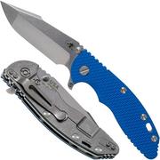 Rick Hinderer XM-18 3.5" Skinny Harpoon Spanto Stonewash, blaues G10 Taschenmesser