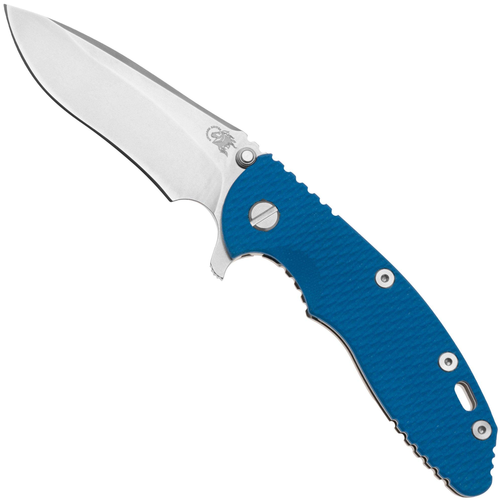 Nóż składany Rick Hinderer XM-18, 3.5" Recurve Tri-way Stonewash Blue G10