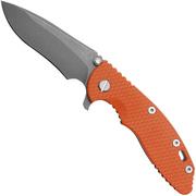 Rick Hinderer XM-18, 3.5" Recurve Tri-way Working Finish Orange G10, navalha