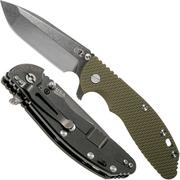 Rick Hinderer XM-24 4" Gen6 Spanto Black 20CV, OD Green G10 pocket knife