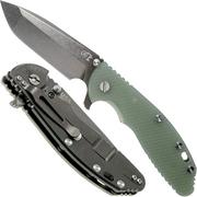 Rick Hinderer XM-24 4" Gen6 Spanto Black 20CV, Translucent G10 zakmes