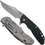 Rick Hinderer XM-24 4” Bowie, CPM 20CV, Stonewashed, Black G10 couteau de poche