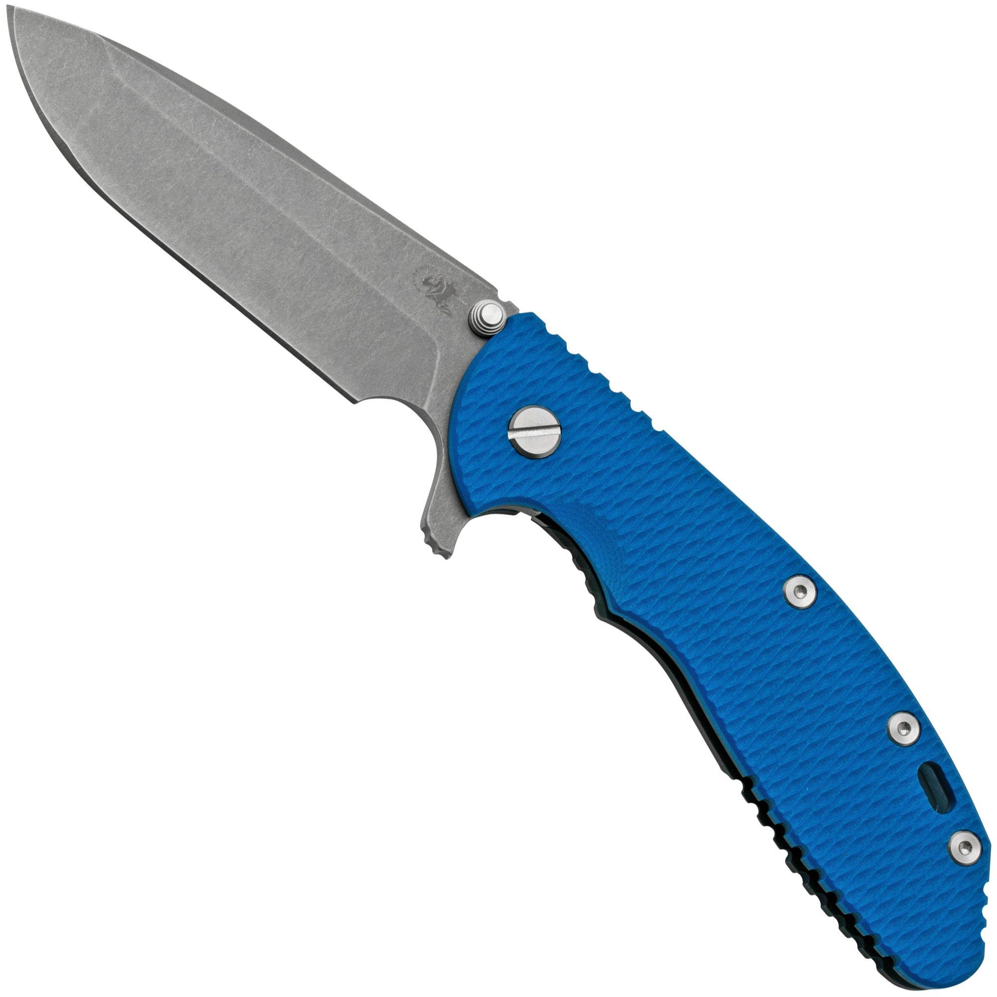 Nóż składany Rick Hinderer XM-24 4.0, S45VN Spanto, Battle Blue, Blue G10