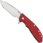 Rick Hinderer XM-24 4.0, S45VN Spanto Stonewash, Red G10, coltello da tasca