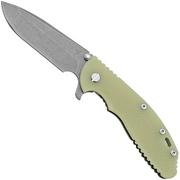 Rick Hinderer XM-24 4.0, S45VN Spanto Working Finish, Translucent Green G10, pocket knife