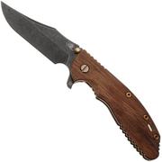 Bild für Rick Hinderer XM-24 Skinny Bowie, Vintage Series Limited Edition, Black 1095 Carbon Steel, Bronze Titanium, Walnut Wood Taschenmesser