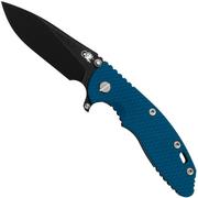 Rick Hinderer XM18 3.5 Skinny Slicer Magnacut Black DLC Blue G10, coltello da tasca