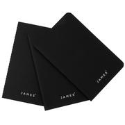The James Brand The Daily Notebooks CO306955-11 Matte Black, 3 Pack, cahiers