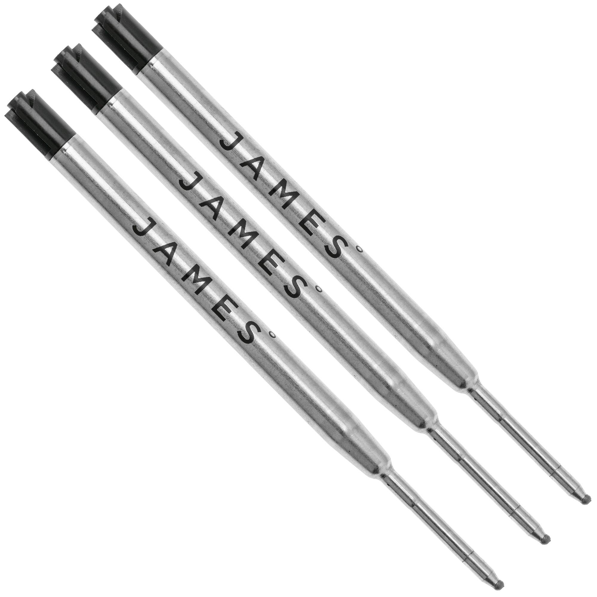 Wkłady The James Brand The Burwell D2 Ink Refill CO307903-11 Black, 3 szt.