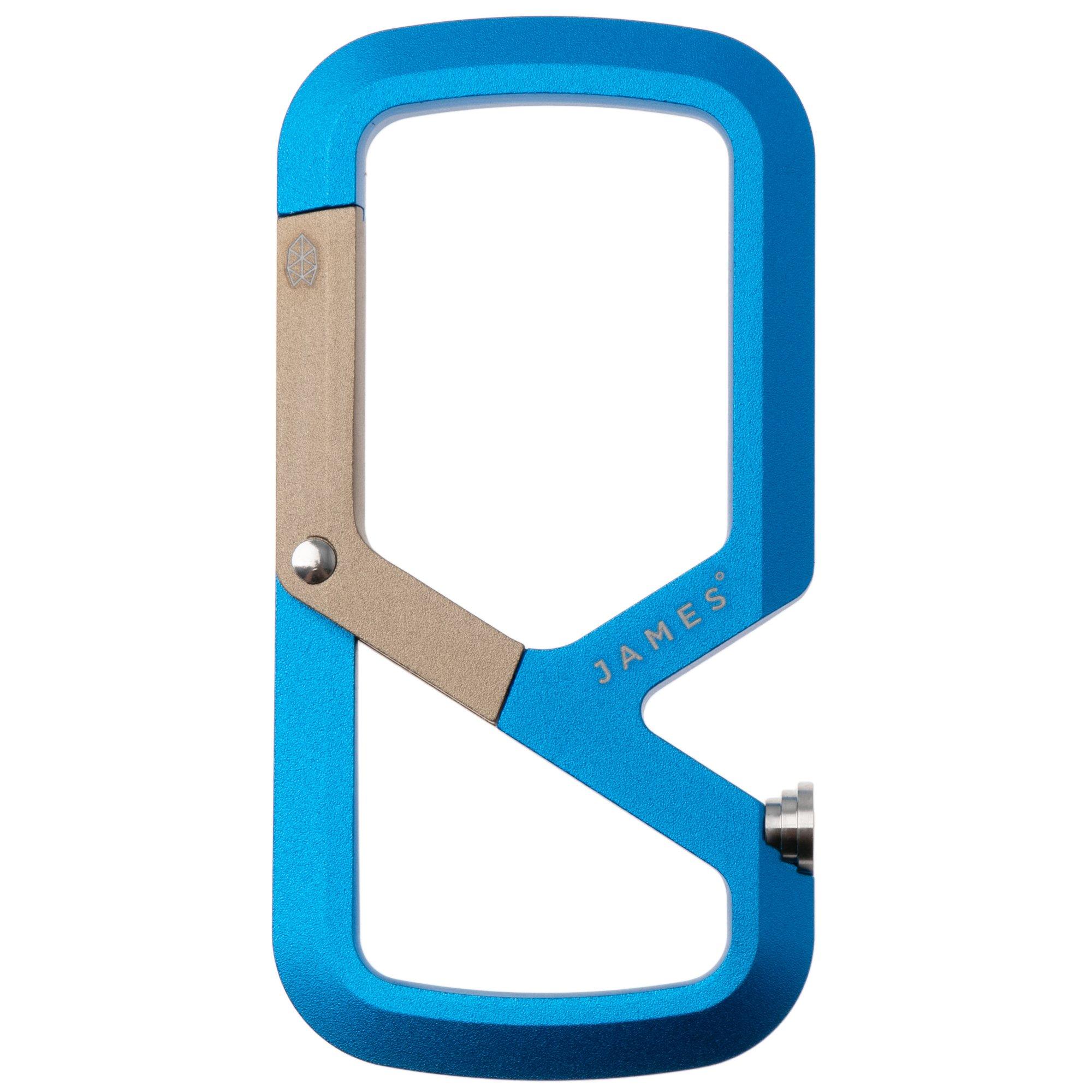 The James Brand The Mehlville Racer Blue, Olive Stone ES201804-10 carabiner