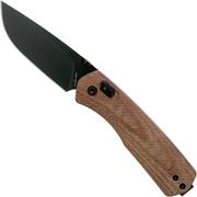 The James Brand The Carter, tan micarta, black couteau de poche KN108140-00
